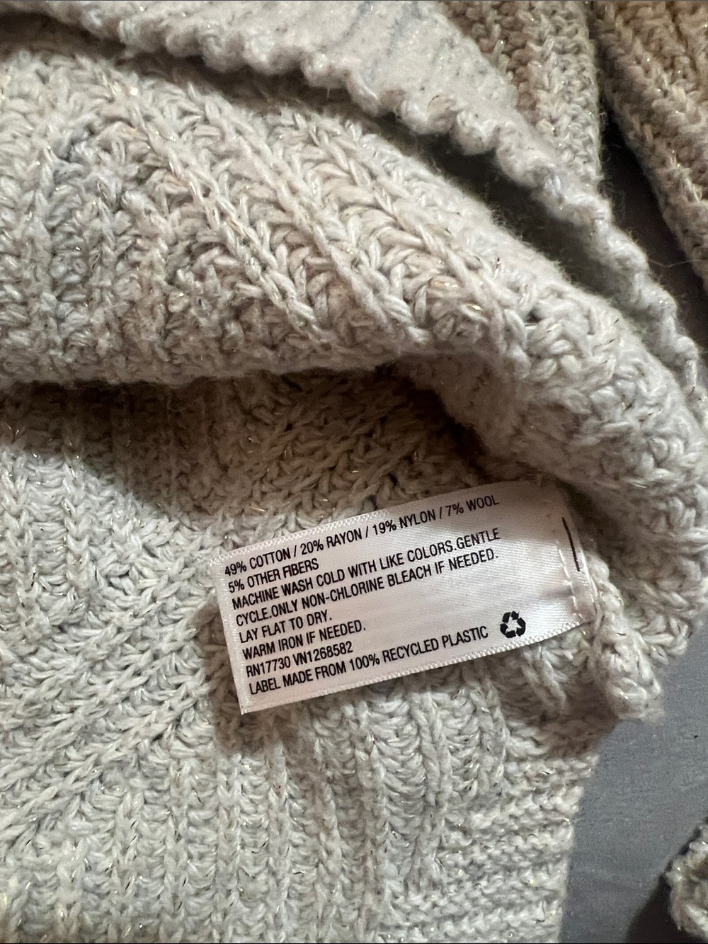 Toms Cream Ribbed Crewneck Sweater - Picture 7 of 9